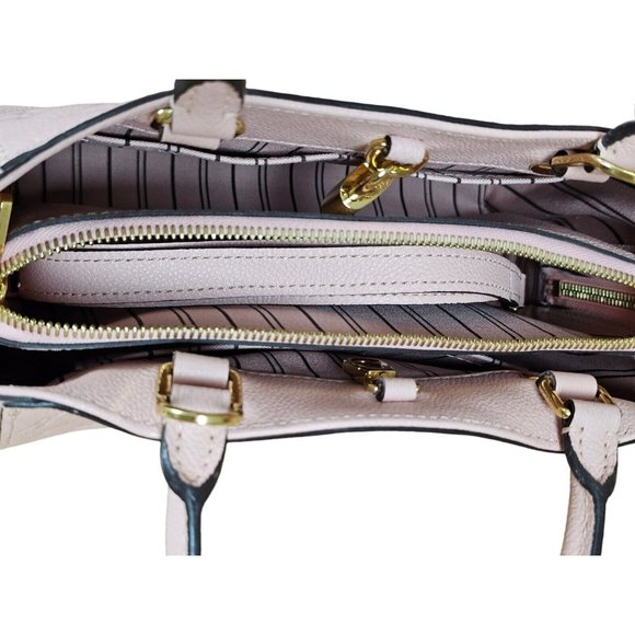 LOUIS VUITTON Montaigne BB Empreinte Pink Shoulder Leather Bag Satchel Lock - Picture 4 of 12